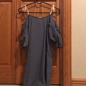 Off the shoulder denim dress